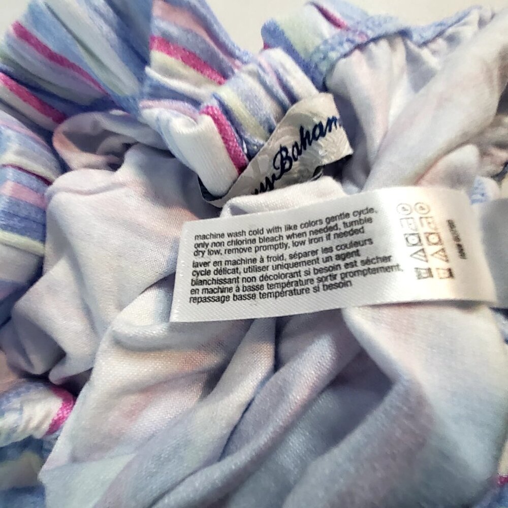 Tommy Bahama Womens Size XL Short Sleeve Cotton Pajama Set Striped Blue/Pink - Picture 10 of 16